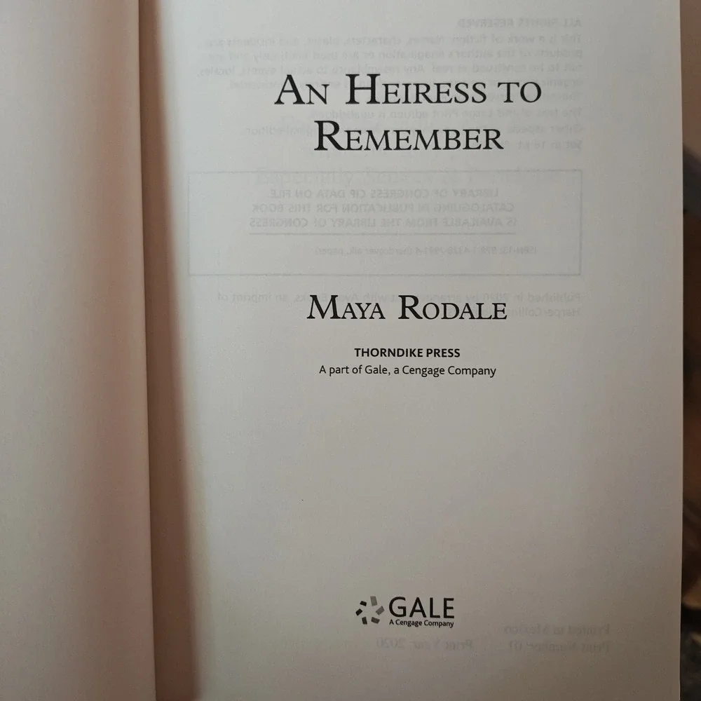 An Heiress‎ to Remember (The Gilded Age Girls Club, 3) 9781432879914 2020